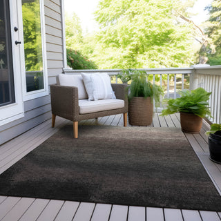 Piper Looms Chantille Ombre ACN2012 Black Machine Washable Area Rug Outdoor Lifestyle Image Feature