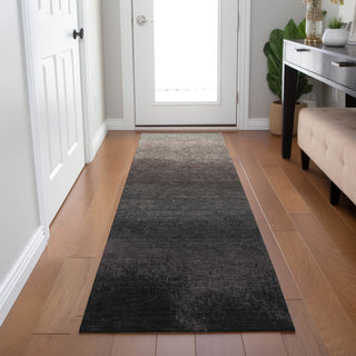 Piper Looms Chantille Ombre ACN2012 Black Machine Washable Area Rug Runner Lifestyle Image Feature