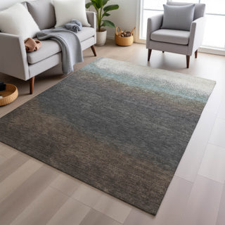 Piper Looms Chantille Ombre ACN2012 Brown Machine Washable Area Rug Lifestyle Image Feature