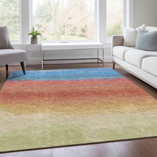 Piper Looms Chantille Ombre ACN2012 Coral Machine Washable Area Rug Lifestyle Image Feature