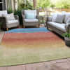 Piper Looms Chantille Ombre ACN2012 Coral Machine Washable Area Rug Outdoor Lifestyle Image Feature