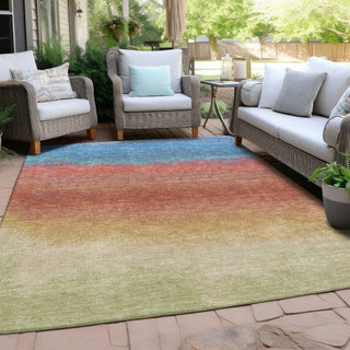 Piper Looms Chantille Ombre ACN2012 Coral Machine Washable Area Rug Outdoor Lifestyle Image Feature