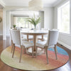 Piper Looms Chantille Ombre ACN2012 Coral Machine Washable Area Rug Round Lifestyle Image Feature