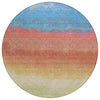 Piper Looms Chantille Ombre ACN2012 Coral Machine Washable Area Rug Round Main Image