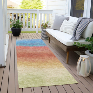 Piper Looms Chantille Ombre ACN2012 Coral Machine Washable Area Rug Runner Outdoor Lifestyle Image Feature