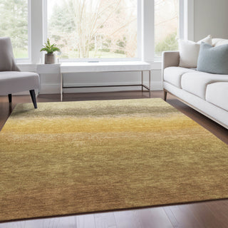 Piper Looms Chantille Ombre ACN2012 Gold Machine Washable Area Rug Lifestyle Image Feature