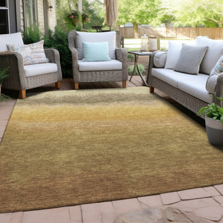 Piper Looms Chantille Ombre ACN2012 Gold Machine Washable Area Rug Outdoor Lifestyle Image Feature