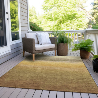 Piper Looms Chantille Ombre ACN2012 Gold Machine Washable Area Rug Outdoor Lifestyle Image Feature