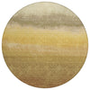 Piper Looms Chantille Ombre ACN2012 Gold Machine Washable Area Rug Round Main Image