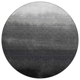 Piper Looms Chantille Ombre ACN2012 Gray Machine Washable Area Rug Round Main Image