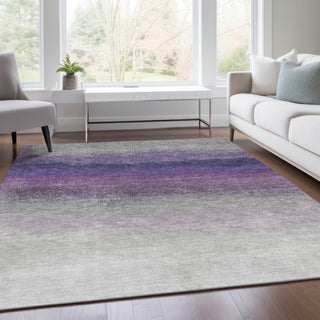 Piper Looms Chantille Ombre ACN2012 Lavender Machine Washable Area Rug Lifestyle Image Feature