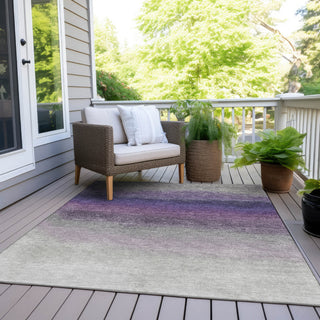 Piper Looms Chantille Ombre ACN2012 Lavender Machine Washable Area Rug Outdoor Lifestyle Image Feature
