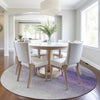 Piper Looms Chantille Ombre ACN2012 Lavender Machine Washable Area Rug Round Lifestyle Image Feature