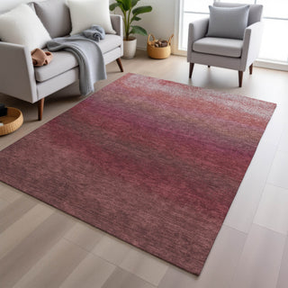 Piper Looms Chantille Ombre ACN2012 Red Machine Washable Area Rug Lifestyle Image Feature