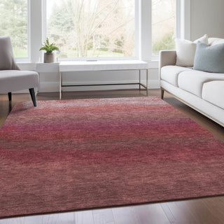 Piper Looms Chantille Ombre ACN2012 Red Machine Washable Area Rug Lifestyle Image Feature