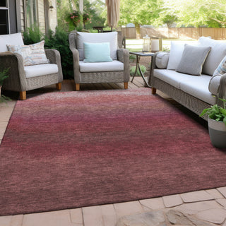 Piper Looms Chantille Ombre ACN2012 Red Machine Washable Area Rug Outdoor Lifestyle Image Feature