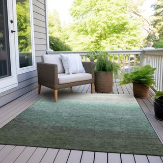 Piper Looms Chantille Ombre ACN2012 Seafoam Machine Washable Area Rug Outdoor Lifestyle Image Feature