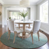 Piper Looms Chantille Ombre ACN2012 Seafoam Machine Washable Area Rug Round Lifestyle Image Feature