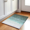 Piper Looms Chantille Ombre ACN2012 Seafoam Machine Washable Area Rug Scatter Lifestyle Image Feature
