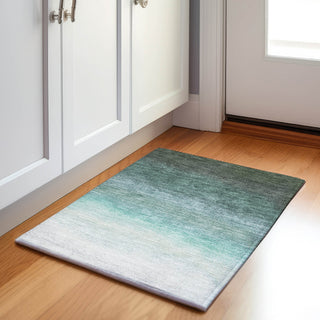 Piper Looms Chantille Ombre ACN2012 Seafoam Machine Washable Area Rug Scatter Lifestyle Image Feature