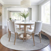 Piper Looms Chantille Ombre ACN2012 Silver Machine Washable Area Rug Round Lifestyle Image Feature