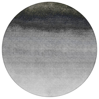 Piper Looms Chantille Ombre ACN2012 Silver Machine Washable Area Rug Round Main Image