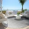 Piper Looms Chantille Ombre ACN2012 Silver Machine Washable Area Rug Round Outdoor Lifestyle Image Feature