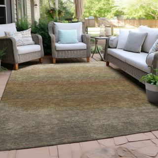 Piper Looms Chantille Ombre ACN2012 Taupe Machine Washable Area Rug Outdoor Lifestyle Image Feature