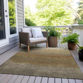 Piper Looms Chantille Ombre ACN2012 Taupe Machine Washable Area Rug Outdoor Lifestyle Image Feature
