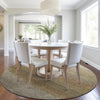 Piper Looms Chantille Ombre ACN2012 Taupe Machine Washable Area Rug Round Lifestyle Image Feature