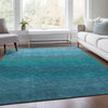 Piper Looms Chantille Ombre ACN2012 Teal Machine Washable Area Rug Lifestyle Image Feature