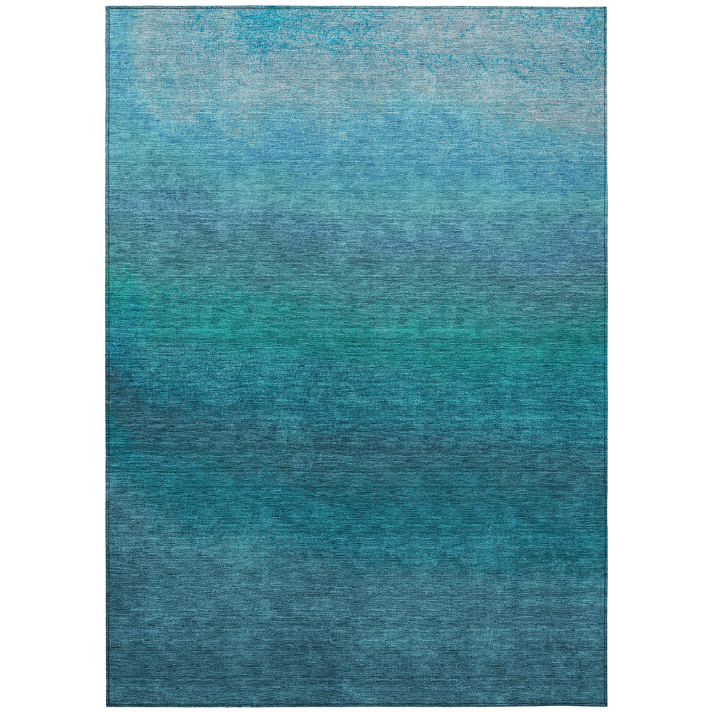 Piper Looms Chantille Ombre ACN2012 Teal Machine Washable Area Rug main image