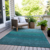 Piper Looms Chantille Ombre ACN2012 Teal Machine Washable Area Rug Outdoor Lifestyle Image Feature
