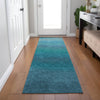 Piper Looms Chantille Ombre ACN2012 Teal Machine Washable Area Rug Runner Lifestyle Image Feature