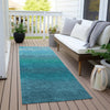 Piper Looms Chantille Ombre ACN2012 Teal Machine Washable Area Rug Runner Outdoor Lifestyle Image Feature
