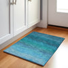 Piper Looms Chantille Ombre ACN2012 Teal Machine Washable Area Rug Scatter Lifestyle Image Feature