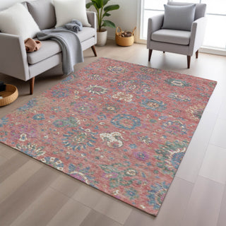 Piper Looms Chantille Global ACN2013 Coral Machine Washable Area Rug Lifestyle Image Feature