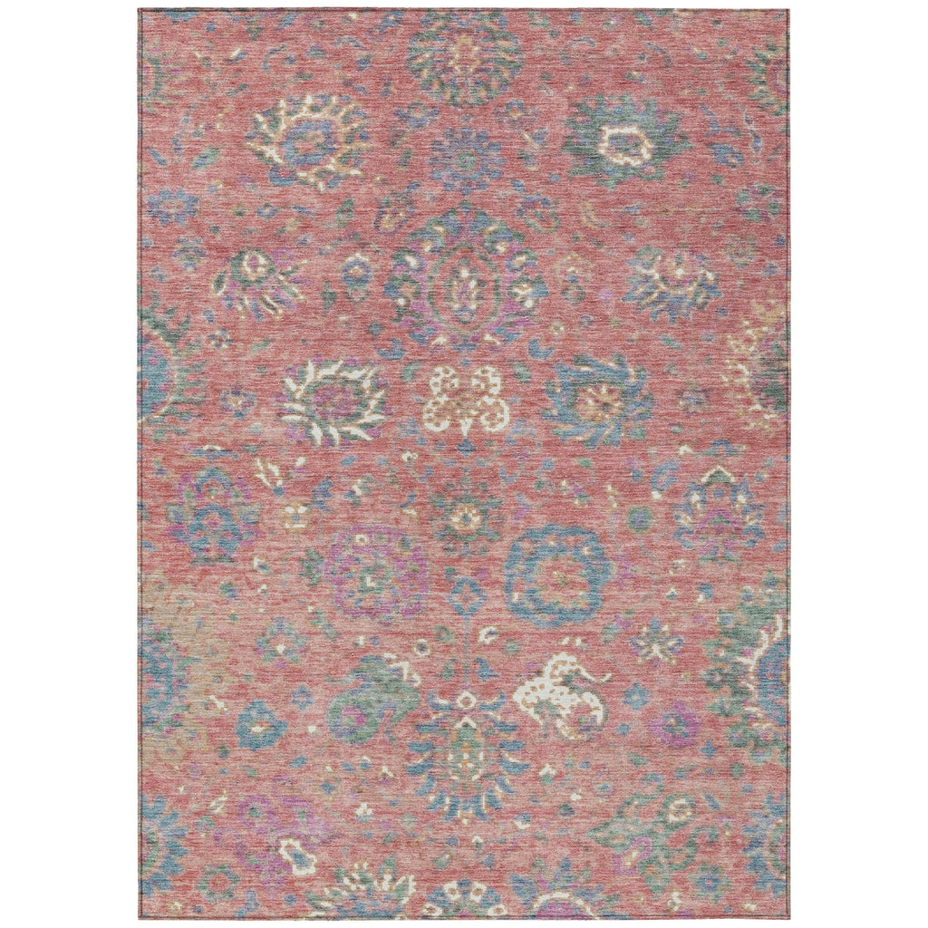 Piper Looms Chantille Global ACN2013 Coral Machine Washable Area Rug main image
