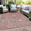 Piper Looms Chantille Global ACN2013 Coral Machine Washable Area Rug Outdoor Lifestyle Image Feature