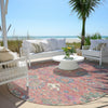 Piper Looms Chantille Global ACN2013 Coral Machine Washable Area Rug Round Outdoor Lifestyle Image Feature
