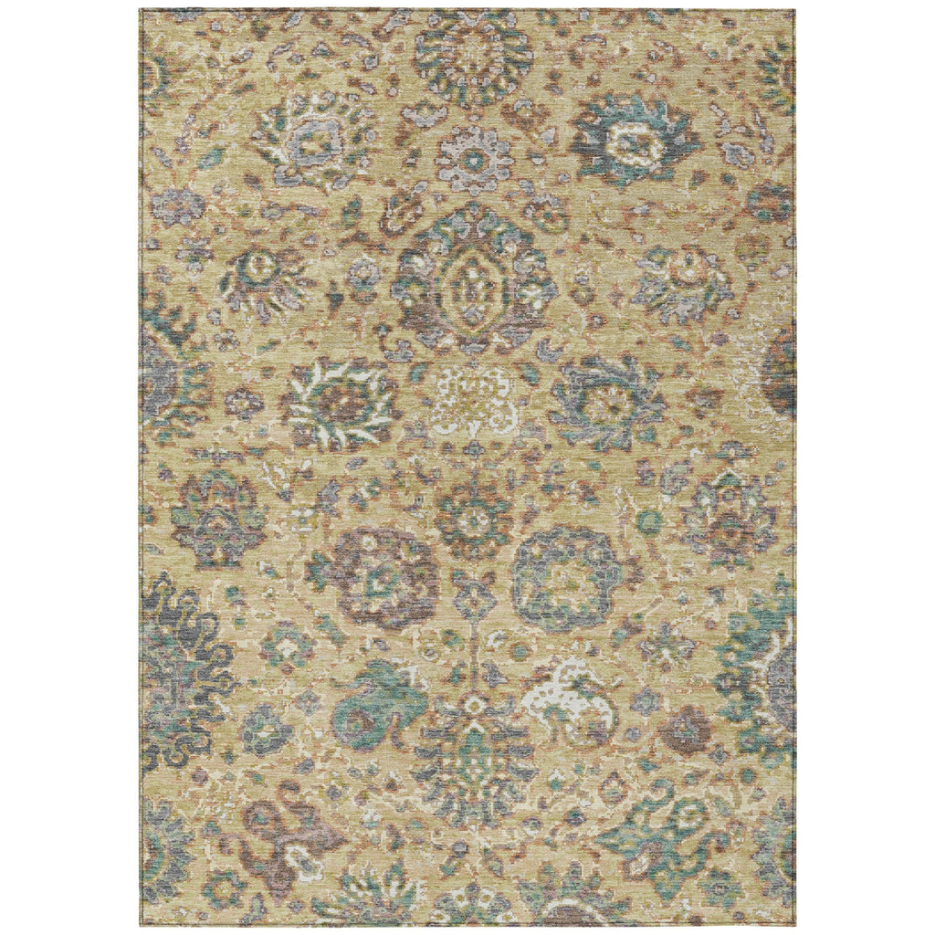 Piper Looms Chantille Global ACN2013 Gold Machine Washable Area Rug main image