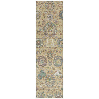 Piper Looms Chantille Global ACN2013 Gold Machine Washable Area Rug Runner Main Image