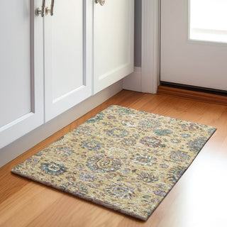 Piper Looms Chantille Global ACN2013 Gold Machine Washable Area Rug Scatter Lifestyle Image Feature