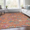 Piper Looms Chantille Global ACN2013 Orange Machine Washable Area Rug Lifestyle Image Feature