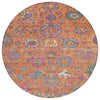 Piper Looms Chantille Global ACN2013 Orange Machine Washable Area Rug Round Main Image