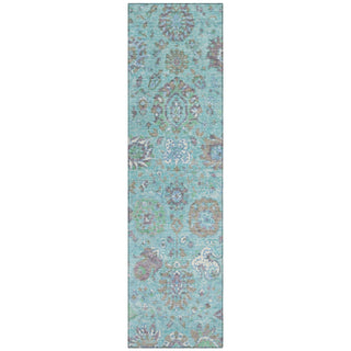 Piper Looms Chantille Global ACN2013 Teal Machine Washable Area Rug Runner Main Image