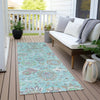 Piper Looms Chantille Global ACN2013 Teal Machine Washable Area Rug Runner Outdoor Lifestyle Image Feature