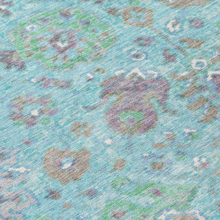 Piper Looms Chantille Global ACN2013 Teal Machine Washable Area Rug Swatch Image