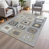 Piper Looms Chantille Geometric ACN2014 Gray Machine Washable Area Rug Lifestyle Image Feature