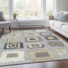 Piper Looms Chantille Geometric ACN2014 Gray Machine Washable Area Rug Lifestyle Image Feature